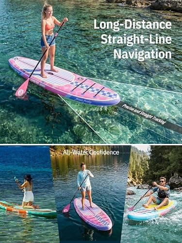 Niphean Inflatable Stand Up Paddle Board with SUP Accessories, Anti-Slip EVA Deck, 10’6’’ Inflatable Paddle Boards for Adults & Youth of All Skill Levels thumbnail 6