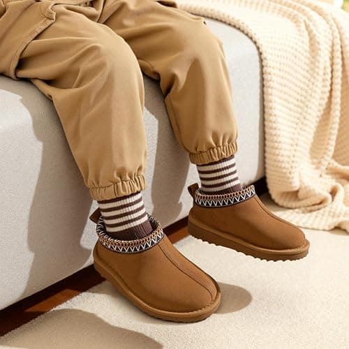 ChayChax Kids Memory Foam Slippers Fuzzy Warm Winter House Shoes for Boys & Girls Non-Slip Clogs for Toddler Little & Big Kid Indoor and Outdoor thumbnail 2