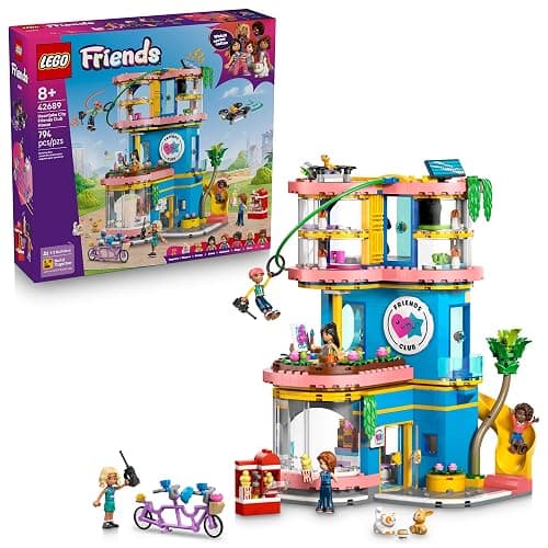 LEGO Friends Heartlake City Friends Club House Building Toy for Girls & Boys - Pretend Play Set for Kids, Ages 8+ - W/5 Minidolls, 3 Toy Animals, & Accessories - Gift Idea for Birthdays - 42689 - Image 1