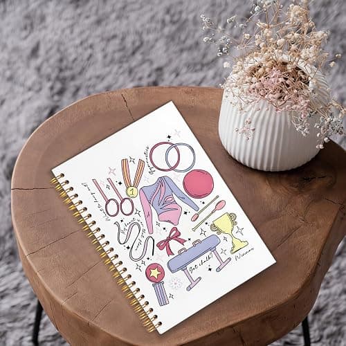 OHDCE Gymnastic Spiral Notebook Journal 5.5x8.3 Inch, Gymnastics Gifts, Gym Girl Gifts Hardcover Journal Notebook for Study Work Office thumbnail 2