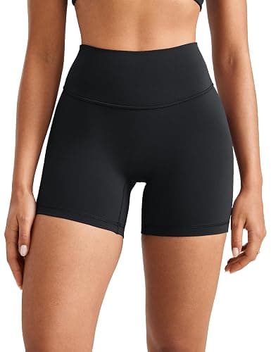 INGIA Womens High Waist No Front Seam Scrunch Butt Biker Shorts 5 Inches V-Back Scrunch Booty Gym Workouts - Image 1
