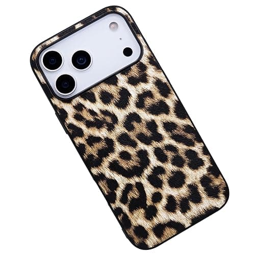 DMaos für iPhone 17 Pro Fall für Frauen, Leoparden-Design Kunstleder Abdeckung, Klassische Mode für iPhone17 Pro 6.3 Zoll - Braun thumbnail 4