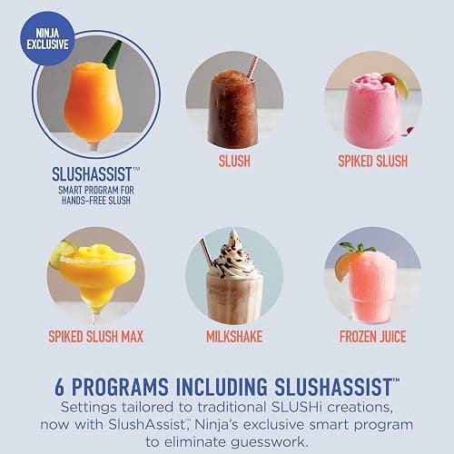 Ninja SLUSHi Max XXL Smart Frozen Drink Maker | Top Performance & Smart Technology, Party-Size 150oz Capacity, No Ice Needed, 6 Programs, Ideal Temp & Texture up to 12 hours | Peach FS605 thumbnail 9