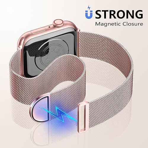 Zedoli Metal Band Compatible with Apple Watch Band 40mm 38mm 41mm 45mm 44mm 42mm 46mm for Women Men, Stainless Steel Milanese Mesh Loop Magnetic Wristbands for iWatch Series 11 10 9 8 7 6 5 4 3 2 1 SE thumbnail 4
