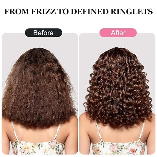 Curl Defining Brush for Thick Coily Hair, Firm-Bristle TPEE Detangling Brush for Coarse 4A–4C Curls, Dual-Sided Wide & Narrow Tooth Brush for Wet & Dry Curl Shaping– Women & Men (2054-Pastel Pink) thumbnail 4