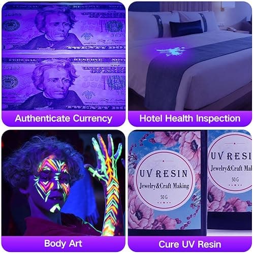 Vansky Black Light UV Flashlight Blacklight 12 LED Urine Detector for Dog/Cat/Pet Urine & Dry Stains and Bed Bug On Carpets/Rugs/Floor,Matching with Pet Odor Eliminator - 1 Pack thumbnail 9