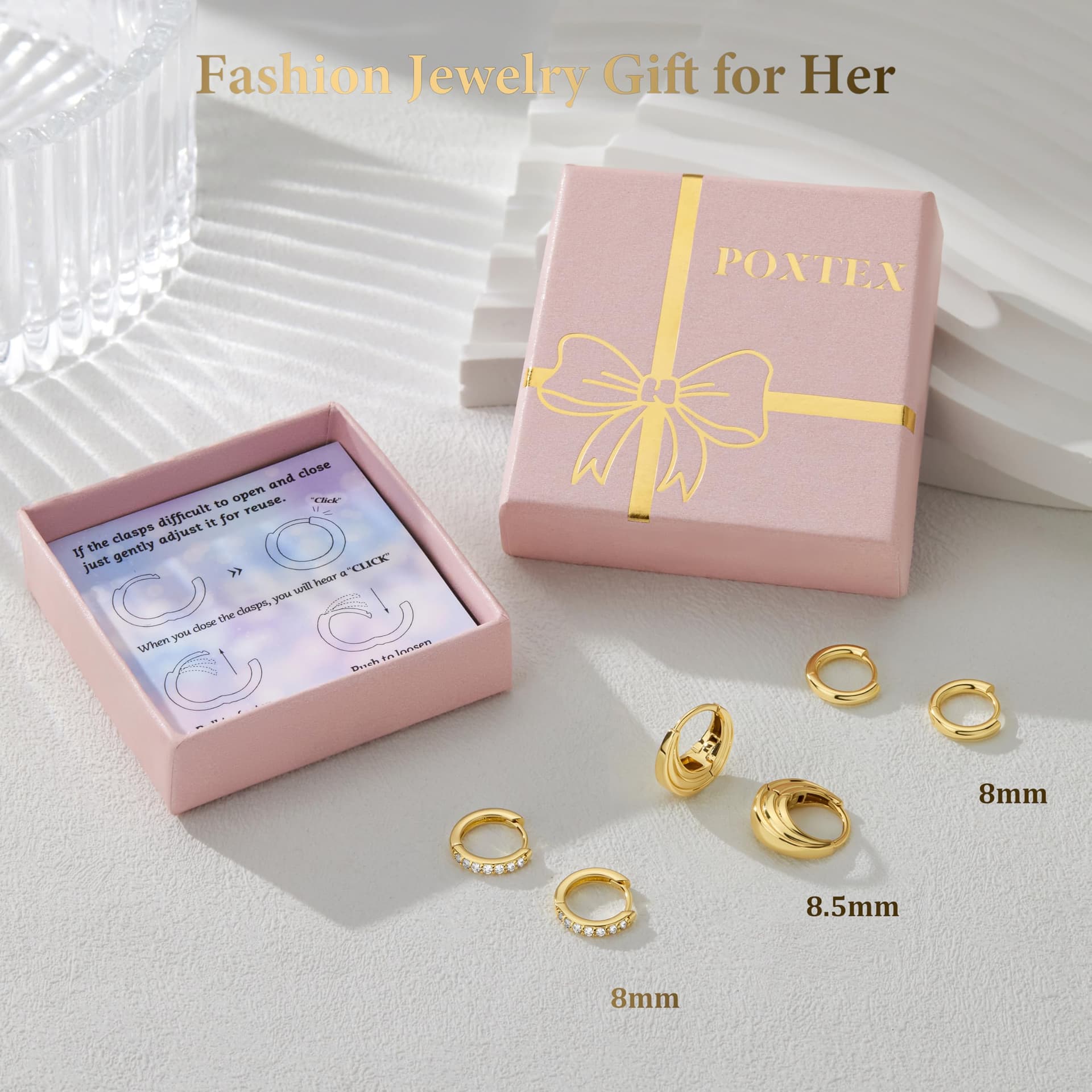 Small Sterling Silver Hoop Huggie Earrings Set for Women, Silver Stud Earrings for Multiple Piercing Hypoallergenic Trendy Jewelry, Dainty Jackets Cartilage Cubic Zircon Earrings for Women's Gifts thumbnail 6