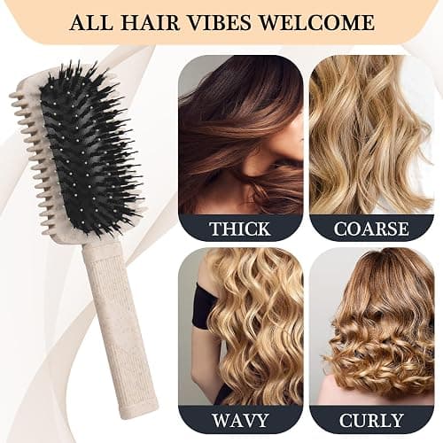 Auhrjomra Curly Hair Brush Defining, Volume Curl Defining Brush for Effortlessly Detangling Shaping and Styling Men's Women's Curls, Waves & Coils, Curly Hair Products, Reduce Frizz, Beige 1PC thumbnail 6