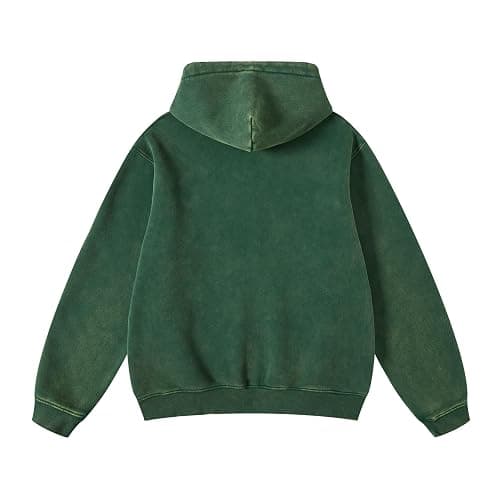 hathne Men's Oversized Hoodies Sweatshirt Cotton Wash Hooded Baggy Pullover Hoodies Vintage Winter Spring thumbnail 8