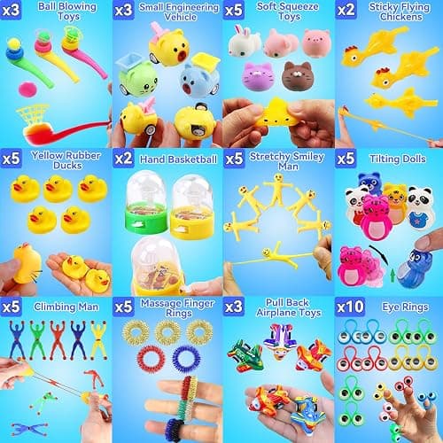 125 Pack Fidget Toys Assortment for Kids 4-8-12,Stress&Anxiety Relief Toys for Party Favors,Treasure Box Fillers,Classroom Prizes Rewards,Carnival,Pinata Stuffers thumbnail 6