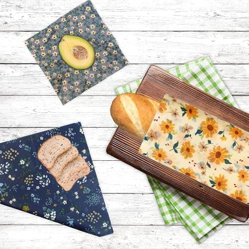 Reusable Beeswax Wrap - 9 Pack Beeswax Wraps for Food, Eco-Friendly Beeswax Food Wraps, Bread Sandwich Wrapper - Organic, Sustainable, Zero Waste, Reusable Plastic-Free Food Storage Wrap, 1XL, 3M, 5S thumbnail 6