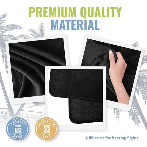 BOACAY Soft & Warm Travel Blanket for Airplane & Car - Long Flight Essential for Women, Men, Kids - Compact Pillow with Luggage Sleeve & Backpack Clip thumbnail 6