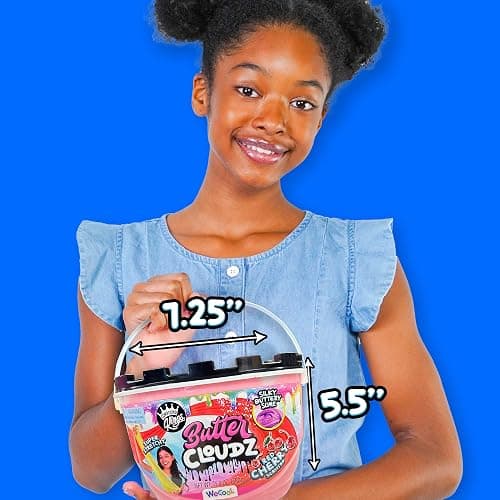 COMPOUND KINGS Fluffy Butter Cloudz Compound Bucket for Girls & Boys | Sensory Toys | Non-Toxic & Non-Sticky | Stress Relieving Tactile | (Red Cherry) thumbnail 6