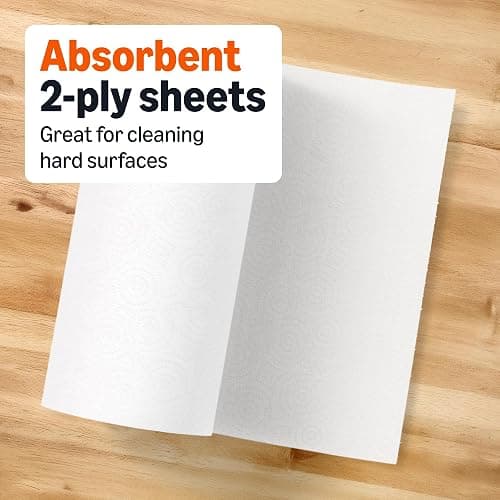 Amazon Basics 2-Ply Flex-Sheets Paper Towels, 12 Basics Rolls = 40 Regular Rolls, Everyday Value with 150 Sheets per Roll, Packaging May Vary thumbnail 3