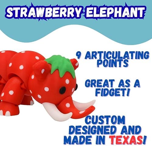 Monkey Stix 2 Pack Italian Brainrot 6-7 Strawberry Elephant 67 Meme Articulated Desk Figurines Funny Six Seven Internet Meme, Novelty Gift for Christmas Holidays Birthday Party Favors thumbnail 3
