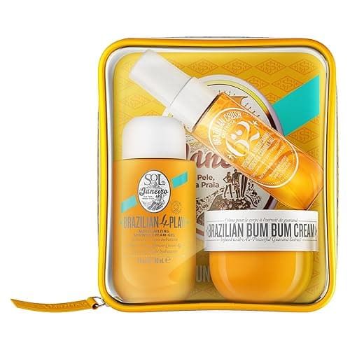 Sol De Janeiro Bum Bum Summer Jet Set, 1oz Brazilian Crush Cheirosa '62 Hair & Body Fragrance Mist, 1.5oz Brazilian Bum Bum Cream, 3oz Brazilian 4 Play Moisturizing Shower Cream Gel - Image 1