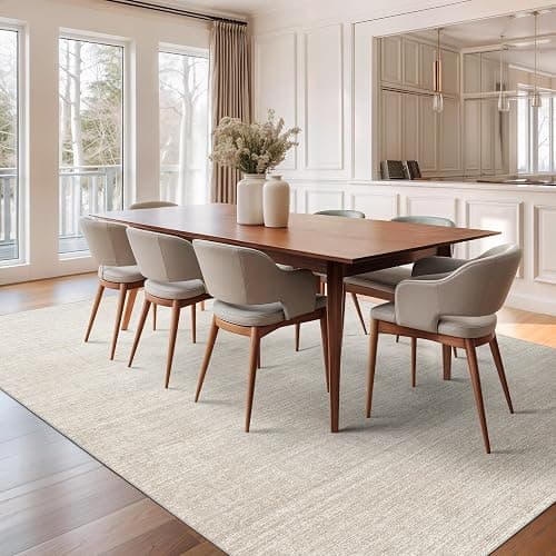 Valenrug Washable Rugs 7x9 - Stain Resistant 7x9 Area Rugs for Living Room, Non Slip Backing Printed Rugs for Bedroom, Folable Machine Washable Area Rug (7'x9', Beige) thumbnail 5