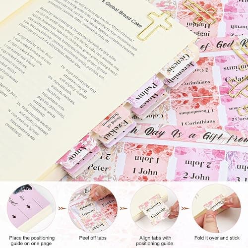 Bible Cover Case for Women Large Bible Cover Bag Study Supplies Journaling Kit Book Carrying Case with Highlighters Christian Gifts for Women thumbnail 6