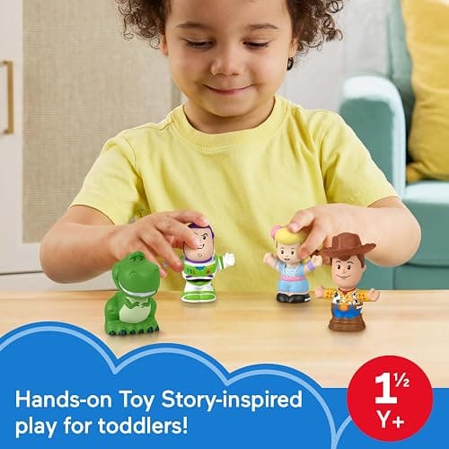 Fisher-Price Little People Toddler Toys Disney Pixar Toy Story Figure Pack with 4 Characters for Pretend Play Kids Ages 18+ Months thumbnail 3