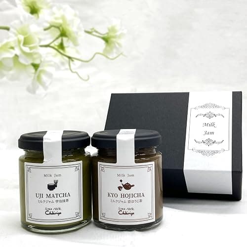 Chikiriya Premium Japanese Milk Jam Gift Box, Uji Matcha and Hojicha, 110g Each, Made with Hokkaido Milk thumbnail 3