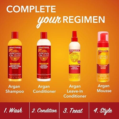 Creme of Nature Argan Oil from Morocco Sulfate-Free Moisture & Shine Shampoo & Conditioner, 2 Count thumbnail 10