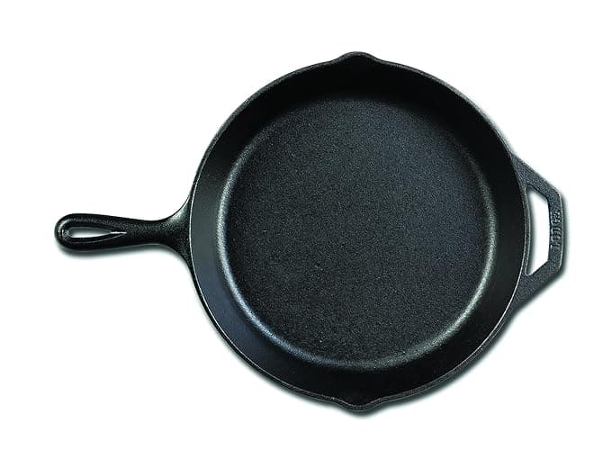 Lodge 12 Inch Cast Iron Pre-Seasoned Skillet – Signature Teardrop Handle - Use in the Oven, on the Stove, on the Grill, or Over a Campfire - Black thumbnail 4