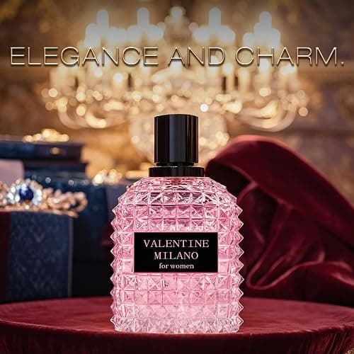A CENTER 4PCS Perfume Set for Women - Floral Fragrance Gift Set with Vanilla,Sweet Fruity, Eau De Parfume| 3.4 Fl Oz Each(Valentine Milano,Valentine Pink,Valuable,Valencia Donna) thumbnail 3
