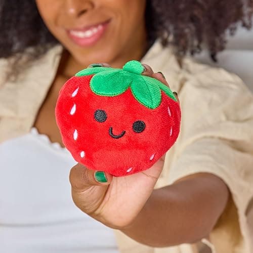 WHAT DO YOU MEME? Emotional Support Strawberries by Relatable, Cuddly Plush Toys and Stuffed Animals, Includes 5 Plushies with Basket, Sweet or Cute Christmas Stocking Stuffer thumbnail 2