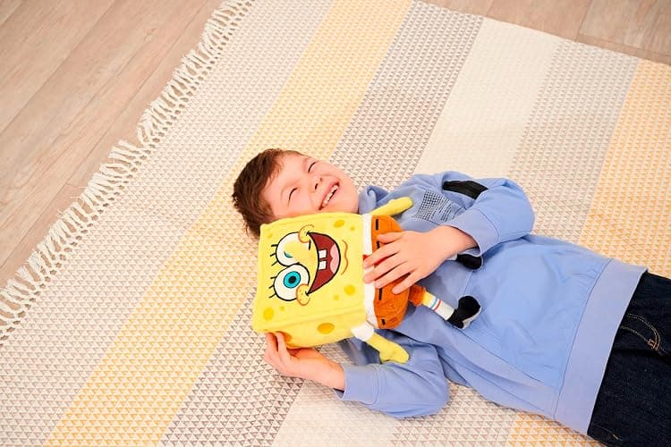 Simba Toys Spongebob Squarepants Plush – Ultra Soft & Cuddly - Kids Toy, Gift for Children, Ages 3+, Yellow, 14 inches (Huggable Collectible) thumbnail 5