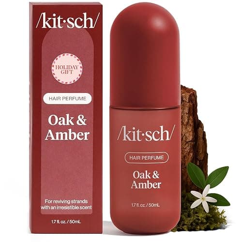 Kitsch Hair Perfume for Women - Oak & Amber | Clean, Deodorizing & Patented Odor-Eliminating Technology Hair Spray & Body Mist - Freshen Hair, Body & Pillows- Berries and Blooming Jasmine Scent - 50mL - Image 1