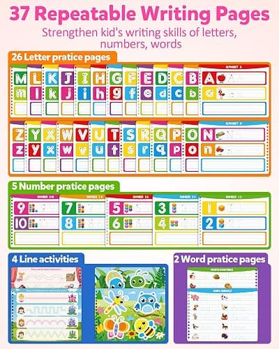Coogam Montessori Preschool Learning Activities for Toddler Girls Age 3-5, Busy Book with Tracing & Handwriting Practice, Educational Autism Sensory Travel Toys for Girls Birthday Gifts thumbnail 3
