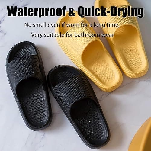 rosyclo Cloud Slippers for Women and Men, Pillow House Slippers Shower Shoes Indoor Slides Bathroom Sandals, Ultimate Comfort, Lightweight, Thick Sole, Non-Slip, Easy to Clean thumbnail 5
