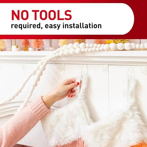 Command Clear Variety Pack, Including 8 Pairs of Picture Hanging Strips, 4 Clear Wire Hooks and 11 Wall Hooks for Hanging Home Decor, Damage Free Hanging Up to 19 Items with Command Strips - Clear - Assorted thumbnail 8