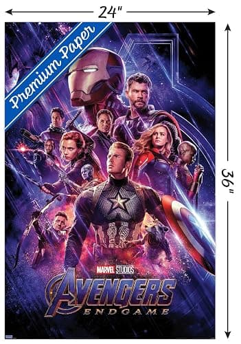 Trends International 24X36 Marvel: Avengers: Endgame - One Sheet Wall Poster, 24" x 36", Premium Unframed Version thumbnail 3