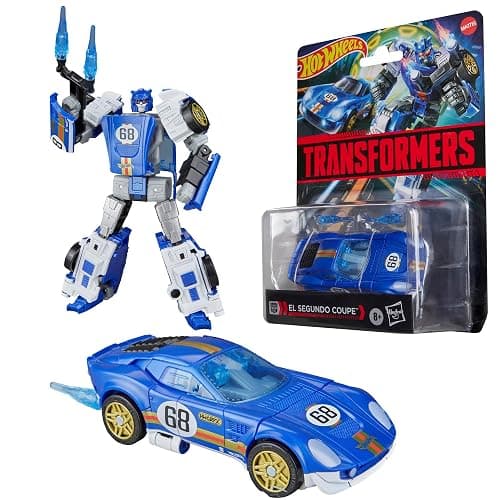 Transformers Collaborative Hot Wheels® x El Segundo Coupe, Deluxe Class 5-Inch Robot Action Figure Converts to Racecar, Ages 8+ thumbnail 17