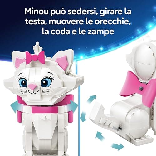 LEGO | Disney Adorabile Minou de Gli Aristogatti - Gatto Giocattolo con Accessori, incluso un Fiocco in Tessuto - Decorazione per la Camera da Letto - Regalo per Bambine e Fan da 7 Anni in su - 43286 thumbnail 7