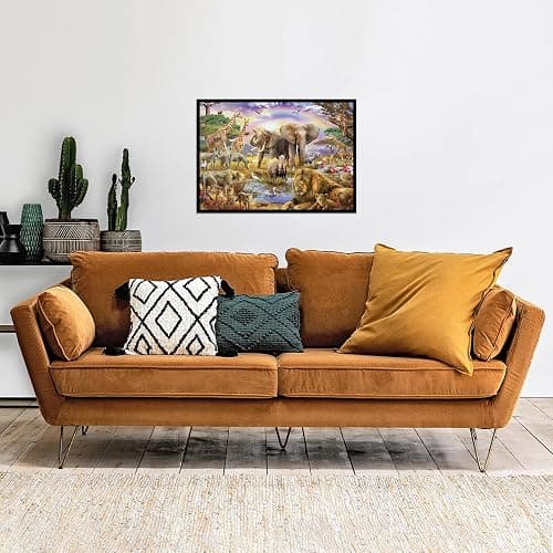 1000 Pieces African Animal Puzzles Jungle Scene African Beasts Elephant Jigsaw Puzzle for Adults Animal World Jigsaw Puzzles Home Decoration School Supplies Jigsaw Puzzles 1000 Pieces for Adults thumbnail 6