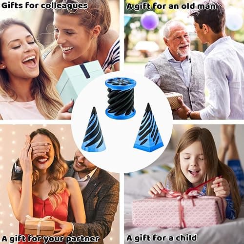 3 Packs Impossible Cone,Spiral Cone Fidget Toy Impossible Pyramid Passthrough Toy,3D Printed Spiral Cone Fidget Toy,Mini Vortex Thread Illusion Desktop Deco Souvenir Gift for Anxiety Relaxing thumbnail 7