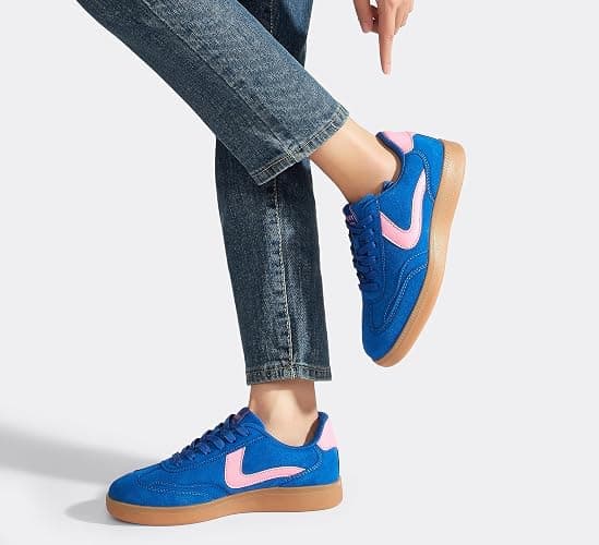 LUCKY STEP Women's Retro Fashion Sneakers Classic Casual Walking Shoes Non Slip Comfort Skate Shoes thumbnail 7