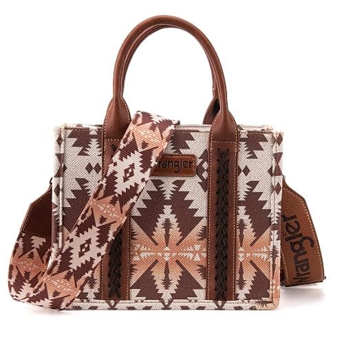 Wrangler Aztec Tote Bag for Women Boho Shoulder Purses and Handbags - Image 1