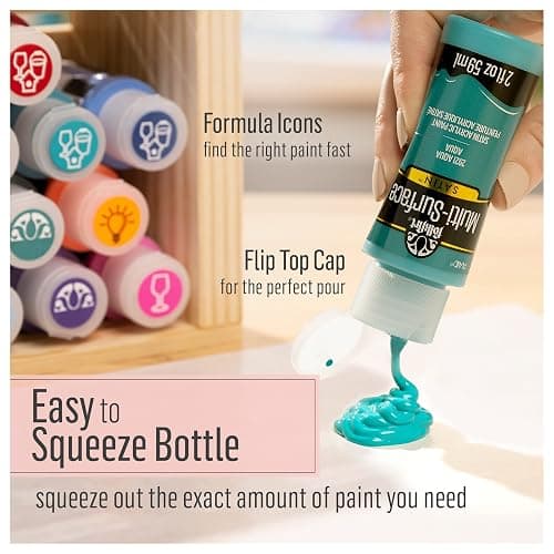 FolkArt Multi-Surface Metallic Paint in Assorted Colors (2 oz), Metallic Platinum thumbnail 11