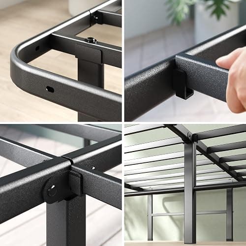 Zinus Rumi 14in Queen Metal Bed Frame, Quick Assembly SmartBase® Mattress Foundation, Heavy Duty Sturdy Steel with No Box Spring Needed, Eco-Friendly Packaging, Black thumbnail 4