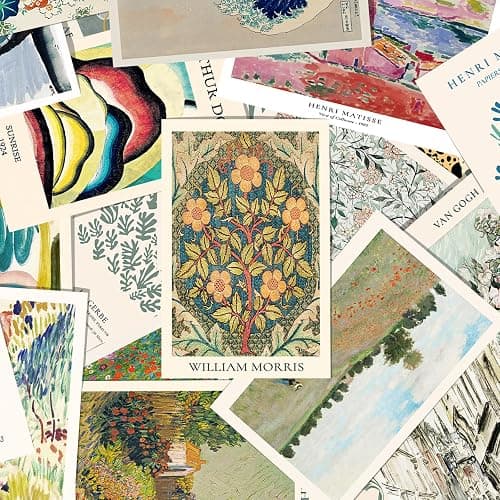 KBKBART Eclectic Wall Decor, 50Pcs Eclectic Wall Art Prints, Colorful Maximalist Decor Boho Gallery Wall Collage Kit, Vintage Famous Artists Painting Pictures Aesthetic Poster for Funky Room Decor, Home Decor for Bedroom Dorm thumbnail 3