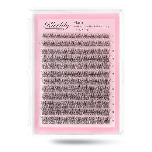 Flare Lashes With Invisible Band Diy Natural Eyelash Beginner Friendly Individual Lashes Waterproof and Long lastingMakeup For Girl Cosmetic. - Image 1