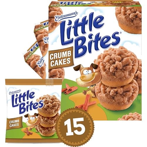 (3 pack) Entenmann's Little Bites Crumb Cake Cinnamon and Brown Sugar Soft Mini Muffins, 15 individual packs (1.75 oz each), 26.25 oz Box - Image 1
