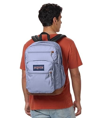 JanSport Cool Backpack with 15-inch Laptop Sleeve, Large Computer Bag Rucksack with 2 Compartments, Ergonomic Straps, Lavender Ash thumbnail 9