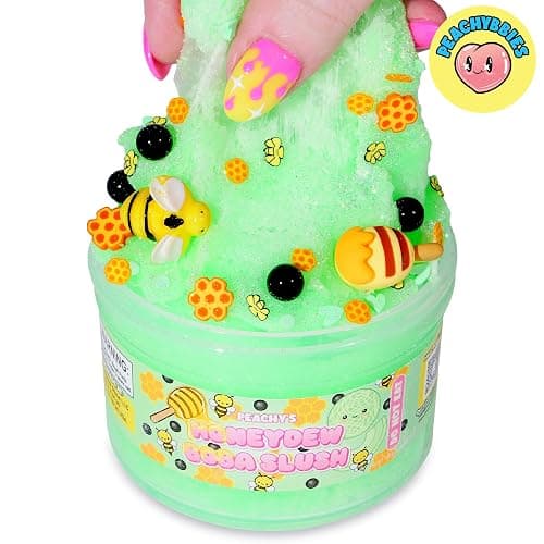 Peachybbies Honeydew Boba Slush Slime, Made in USA Premium, 100% Authentic, 7 oz. ICEE, Scented for Kids, ASMR, Fidget Toys thumbnail 3
