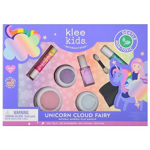 Luna Star Naturals Klee Kids Deluxe Play Makeup Kit. Gentle and Non-Toxic. Made in USA. (Unicorn Cloud Fairy) - Image 1