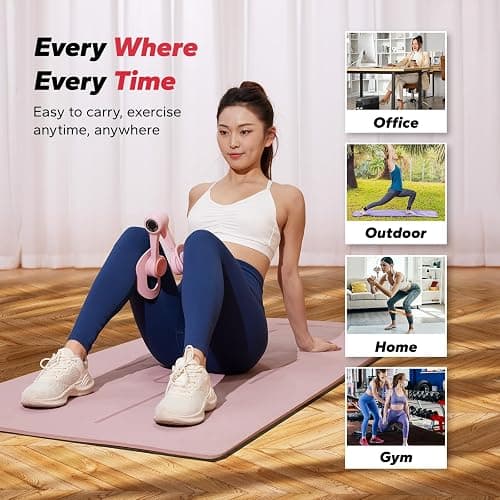 MERACH Pelvic Floor Exercise Devices, Thigh Trainer with Resistance Band | Resistance Band, Easy Shaping, Quickly Activates Leg and Pelvic Floor Muscles, 360° Rotation Function, Suitable for Everyone thumbnail 6