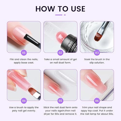AIJIMEI Poly Gel Nail Slip Solution Set 120ml for Polygel Builder Poly Nails Hard Gel Cleanser Solutions 4Fl.oz with Nail Art Tool thumbnail 7